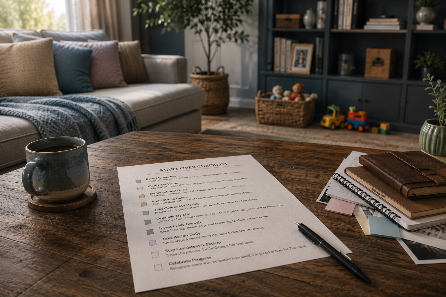 Fresh start checklist on the new chapter table